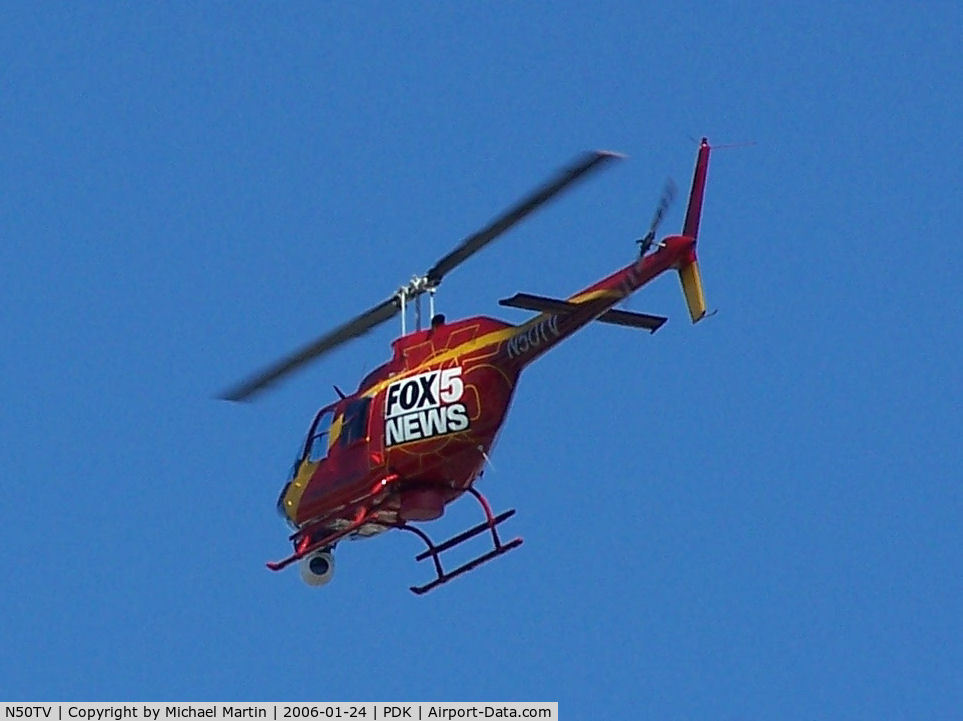 N50TV, 1994 Bell 206B-3 JetRanger III C/N 4320, FOX 5 returning from a breaking news story!