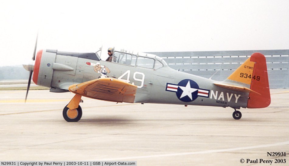 N29931, 1943 North American AT-6G Texan C/N 168-583 (49-3449), Quite colorful, and good artwork as well