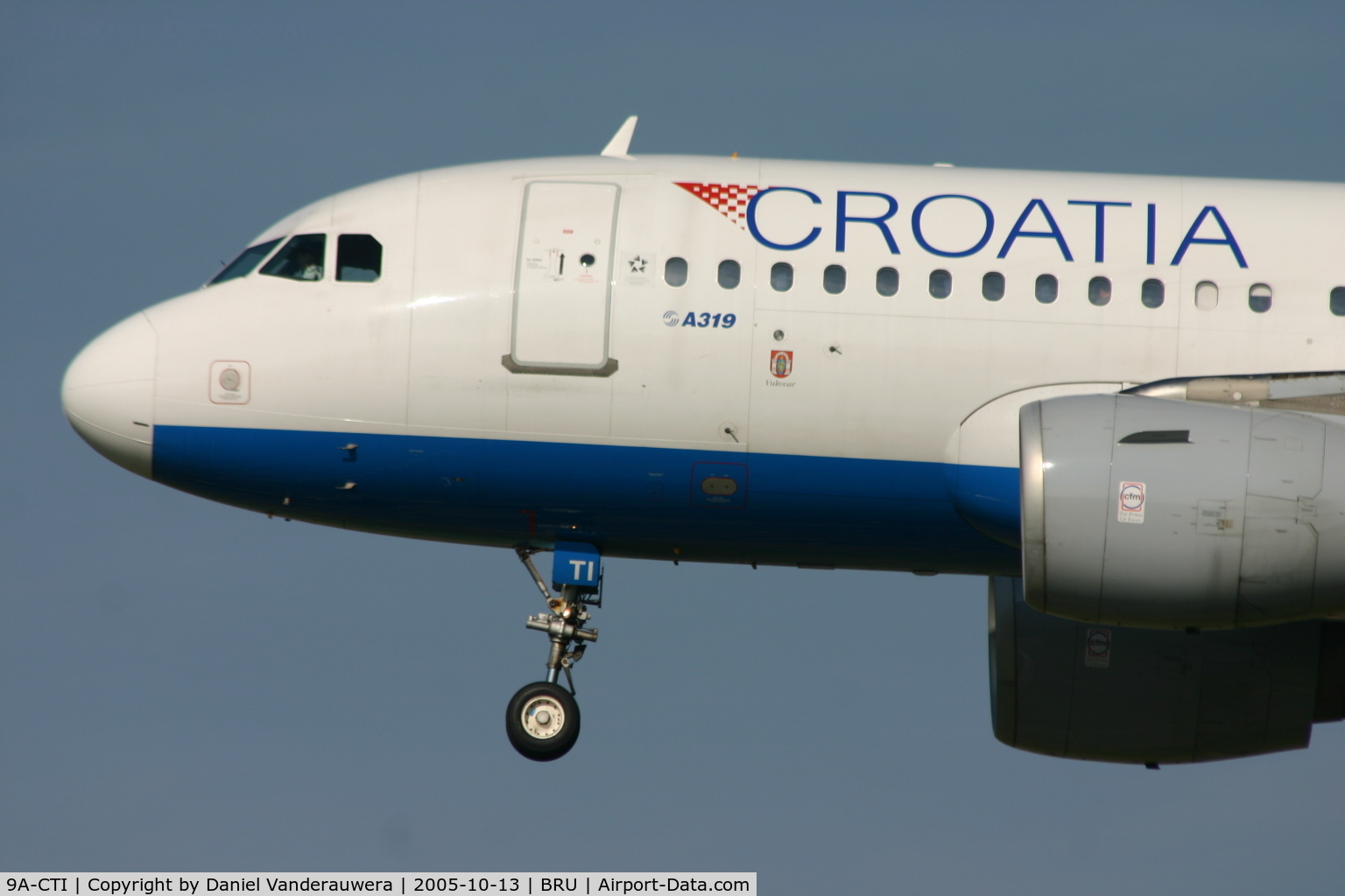 9A-CTI, 1999 Airbus A319-112 C/N 1029, arrival of 