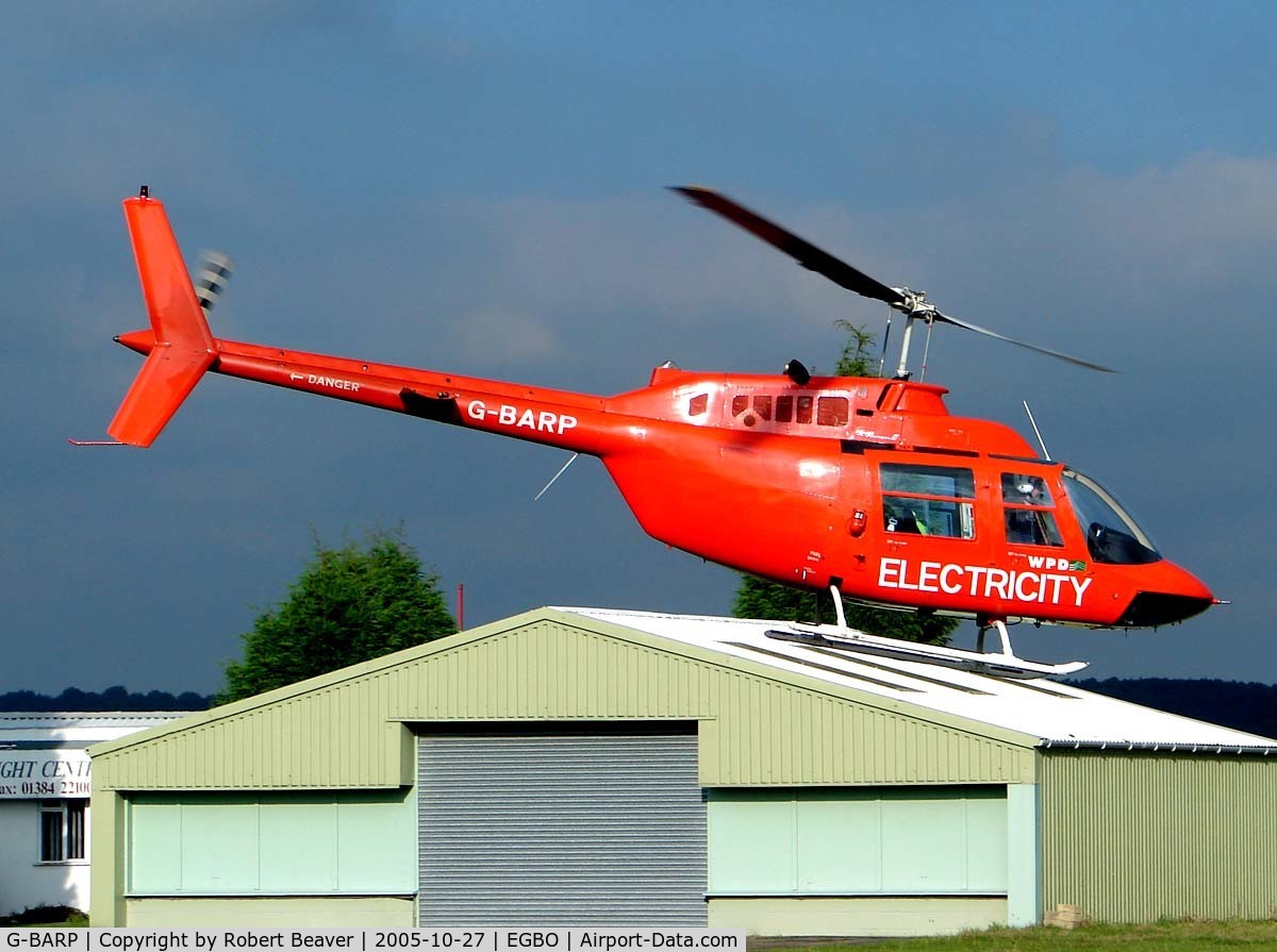 G-BARP, 1973 Bell 206B JetRanger II C/N 967, Bell 206B Jet Ranger 2 taken at Wolverhampton (Halfpenny Green)