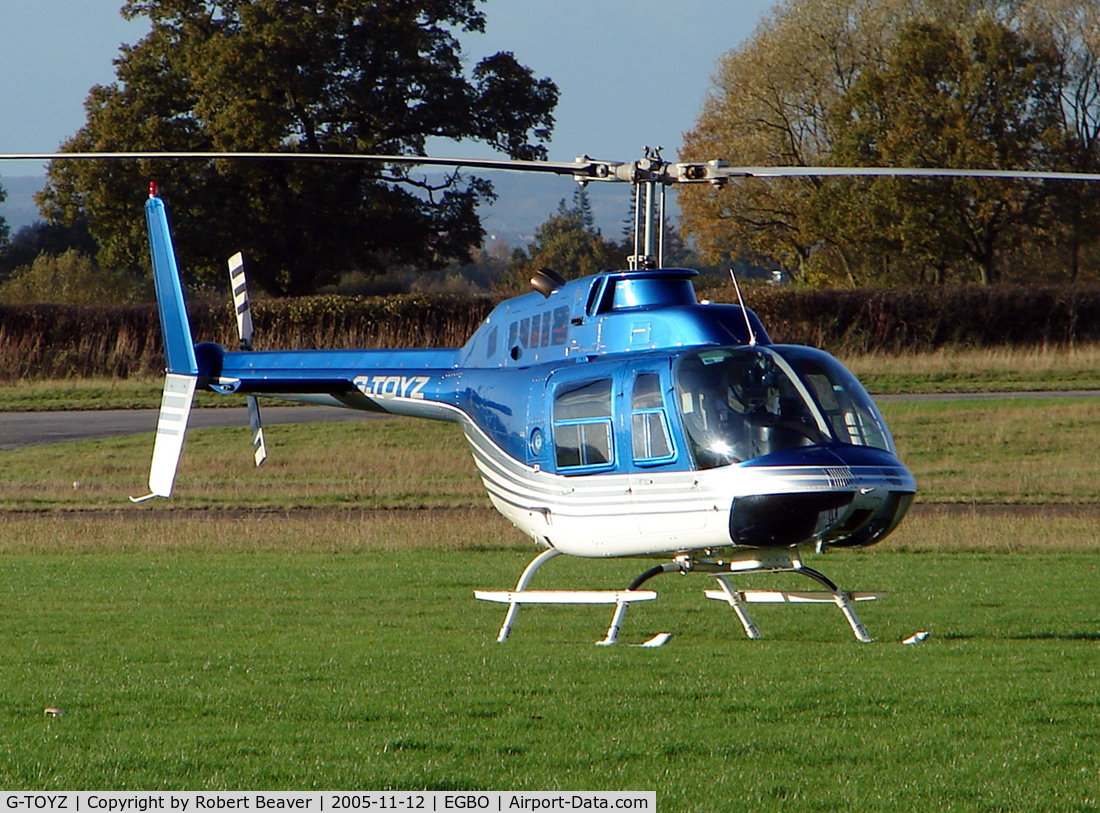 G-TOYZ, 1986 Bell 206B JetRanger III C/N 3949, Bell 206B Jet Ranger 3 (Halfpenny Green)