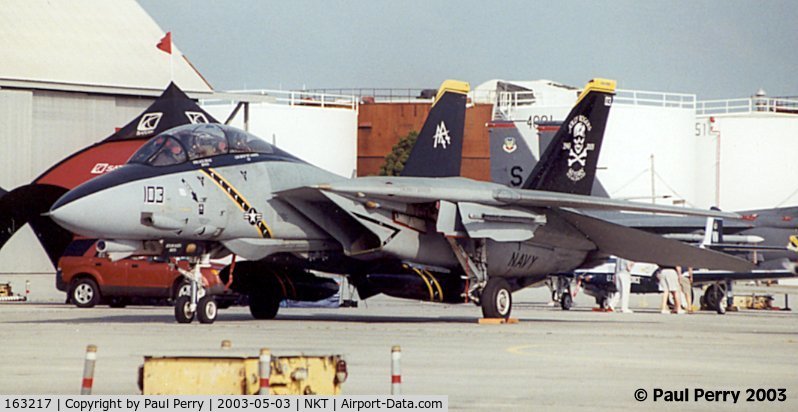 163217, Grumman F-14B Tomcat C/N 578, AA-103 deservingly has the best colors in her squadron