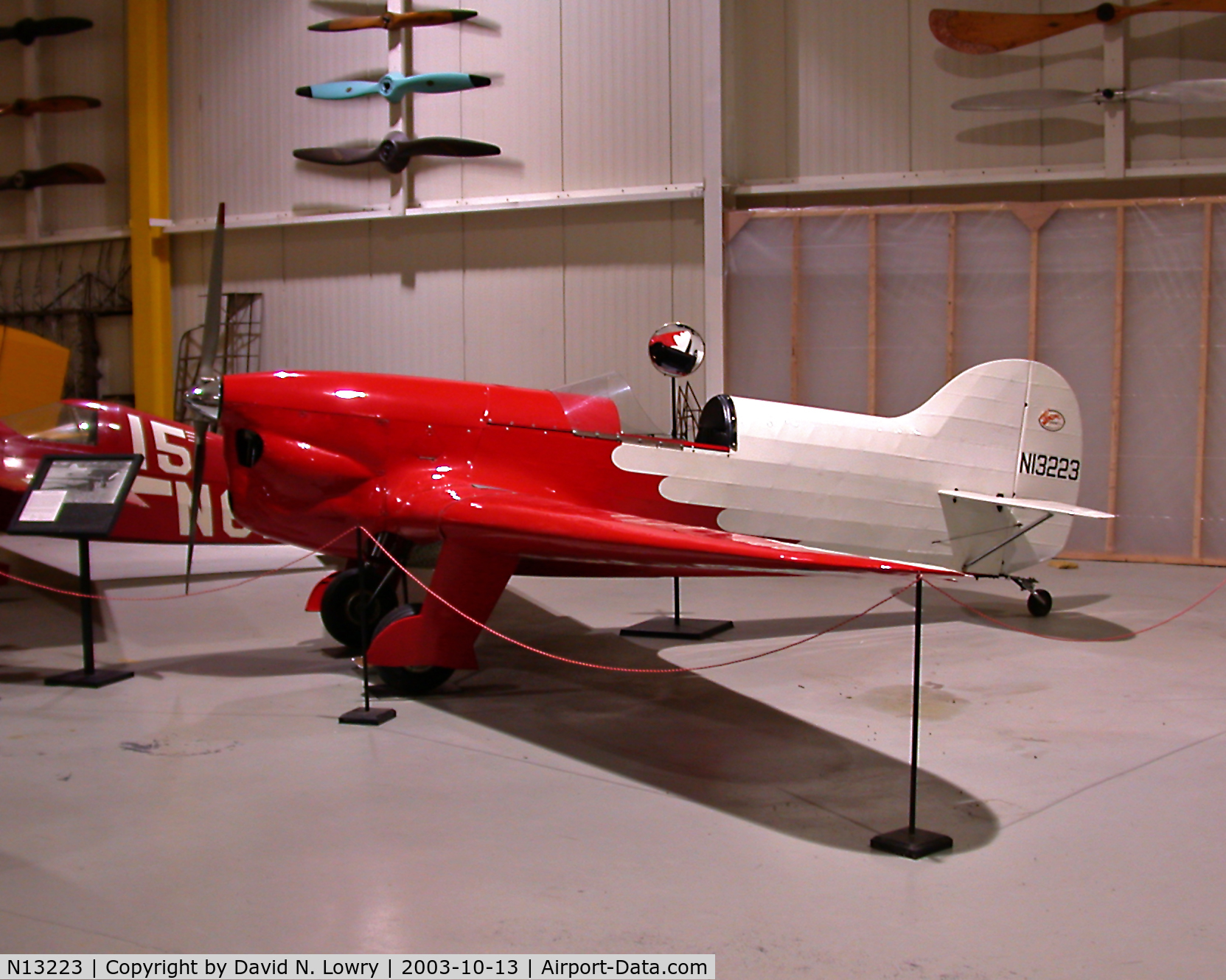 N13223, 1932 Mercury S-1 C/N 52, N13223 in the Glenn Curtiss Museum.