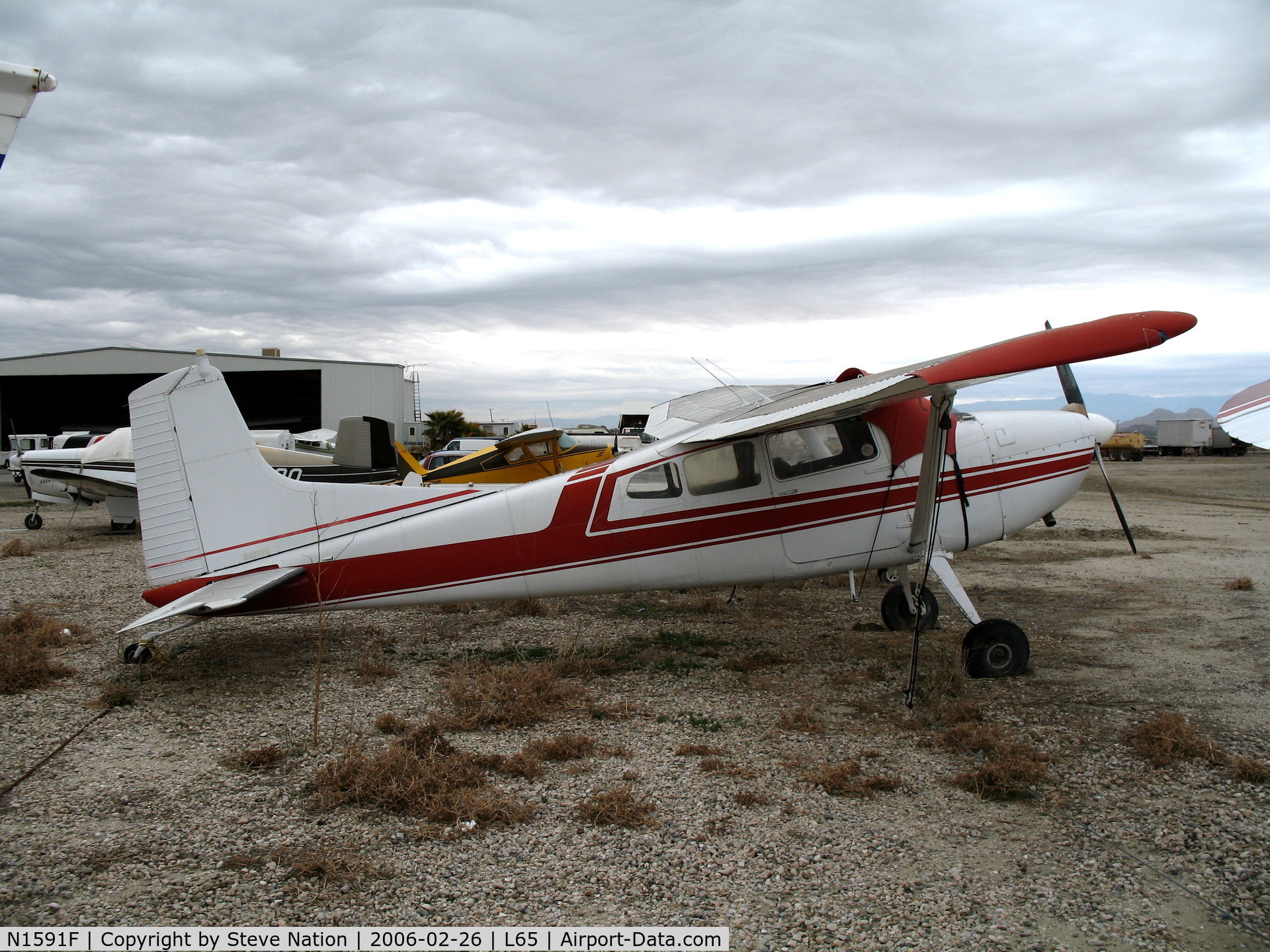 N1591F, 1966 Cessna 185E Skywagon C/N 185-0973, 1966 Cessna 185E at Perris Valley, CA