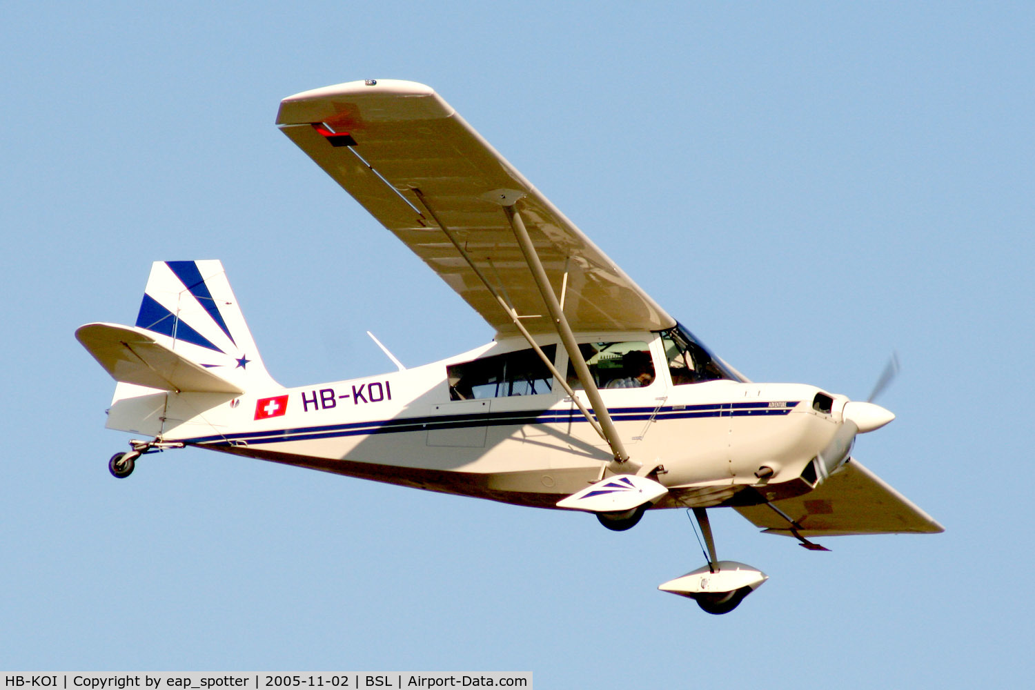 HB-KOI, 2003 Bellanca Champion 7GCAA Citabria C/N 477-2003, Final on runway 16
