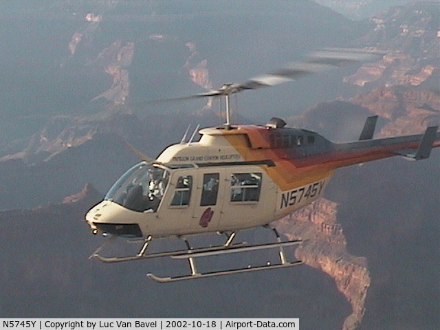 N5745Y, 1980 Bell 206L-1 LongRanger II C/N 45531, Over the Grand Canyon