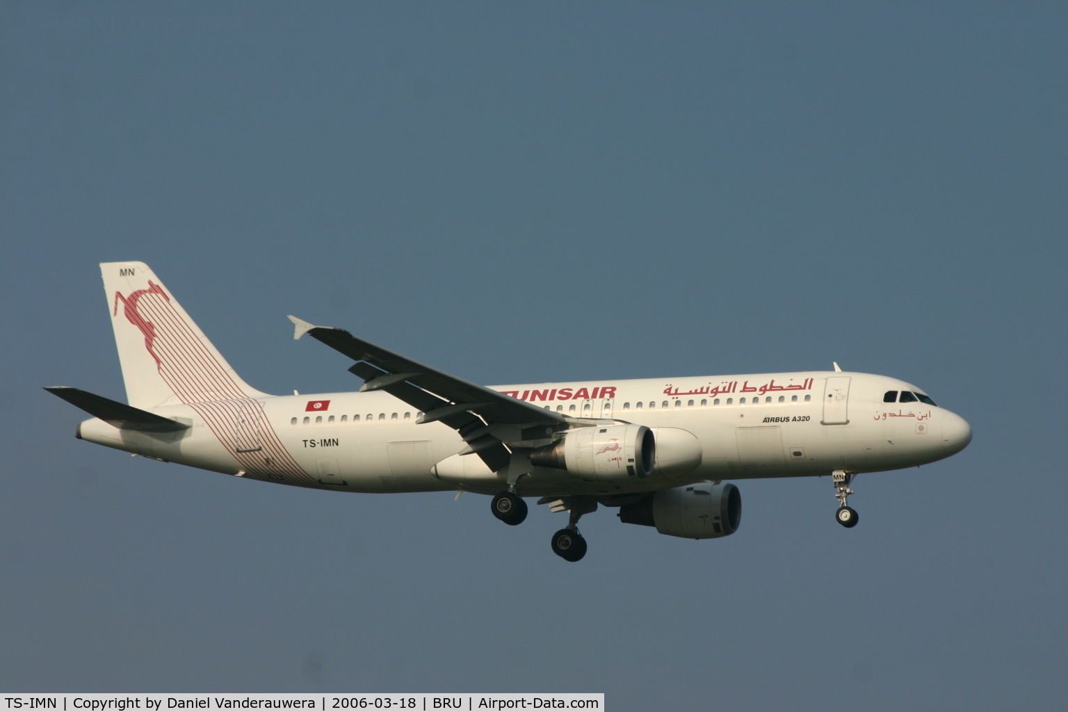 TS-IMN, 2000 Airbus A320-211 C/N 1187, arrival of flight TU782 from Monastir (rnw 02)