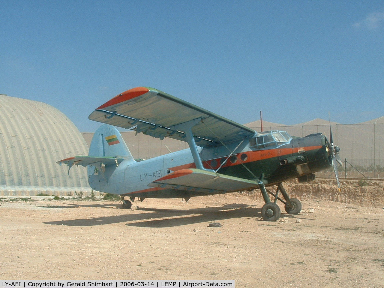 LY-AEI, Antonov An-2 C/N 1G168-39, Semi-derelict, wind damaged, possibly for museum