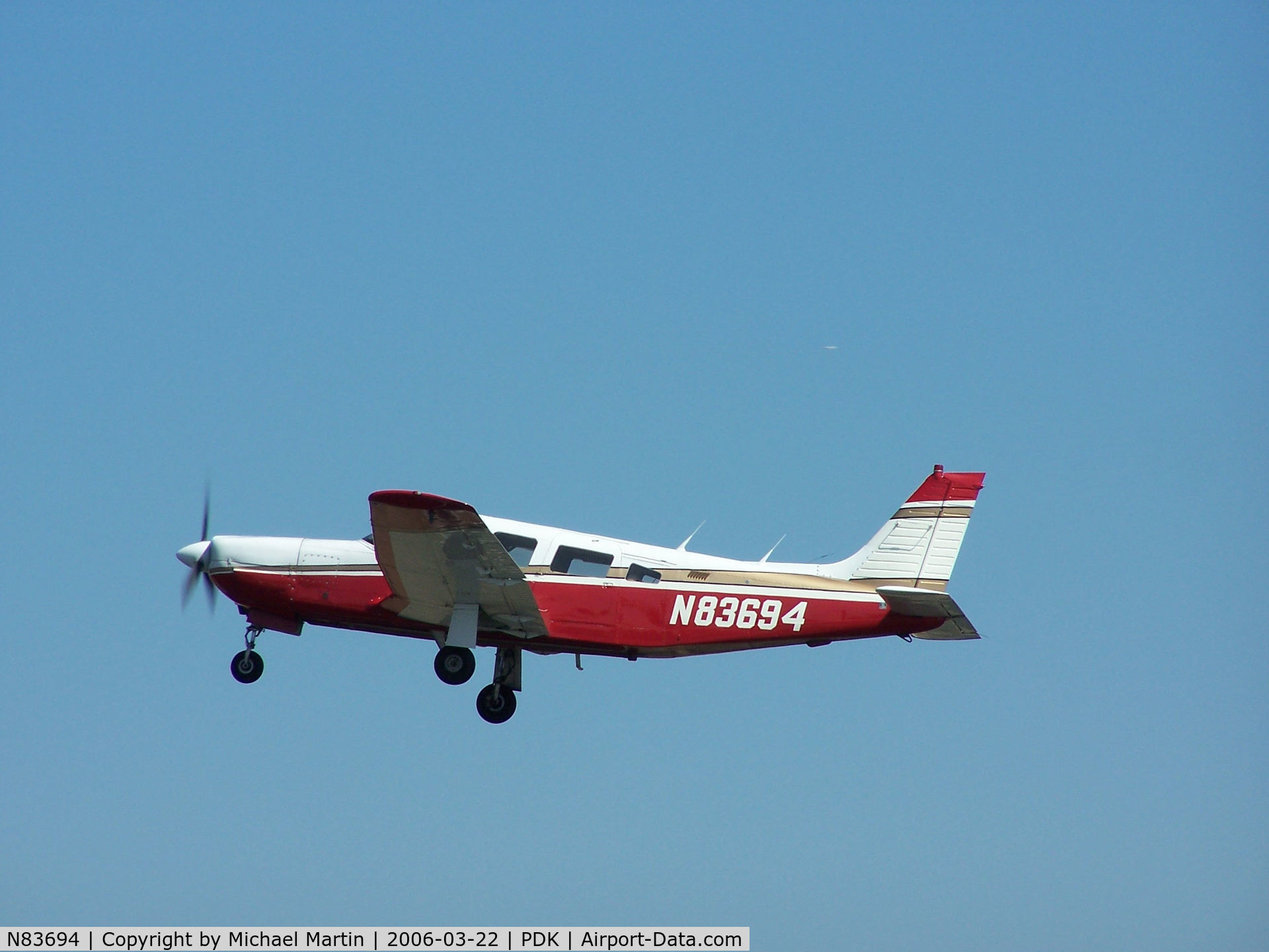 N83694, 1981 Piper PA-32R-301 Saratoga SP C/N 32R-8113060, Departing PDK on 2R