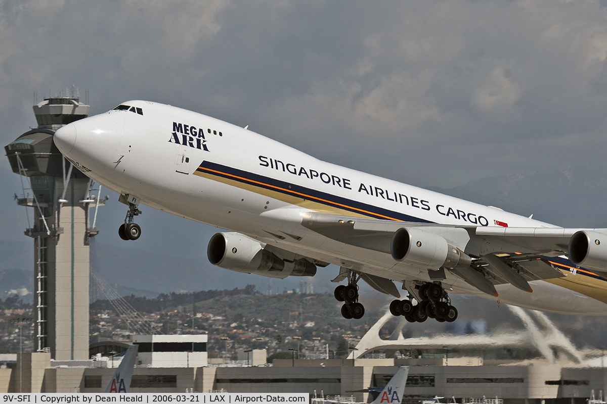 9V-SFI, 2000 Boeing 747-412F/SCD C/N 28027, Close-up of Singapore Airlines Cargo 9V-SFI (FLT SQC7961) departing South Complex enroute to Hong Kong International Airport (VHHH), China.