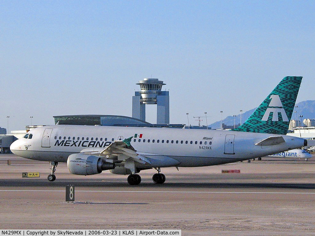 N429MX, 2001 Airbus A319-112 C/N 1429, Mexicana Airlines / Airbus A319-112