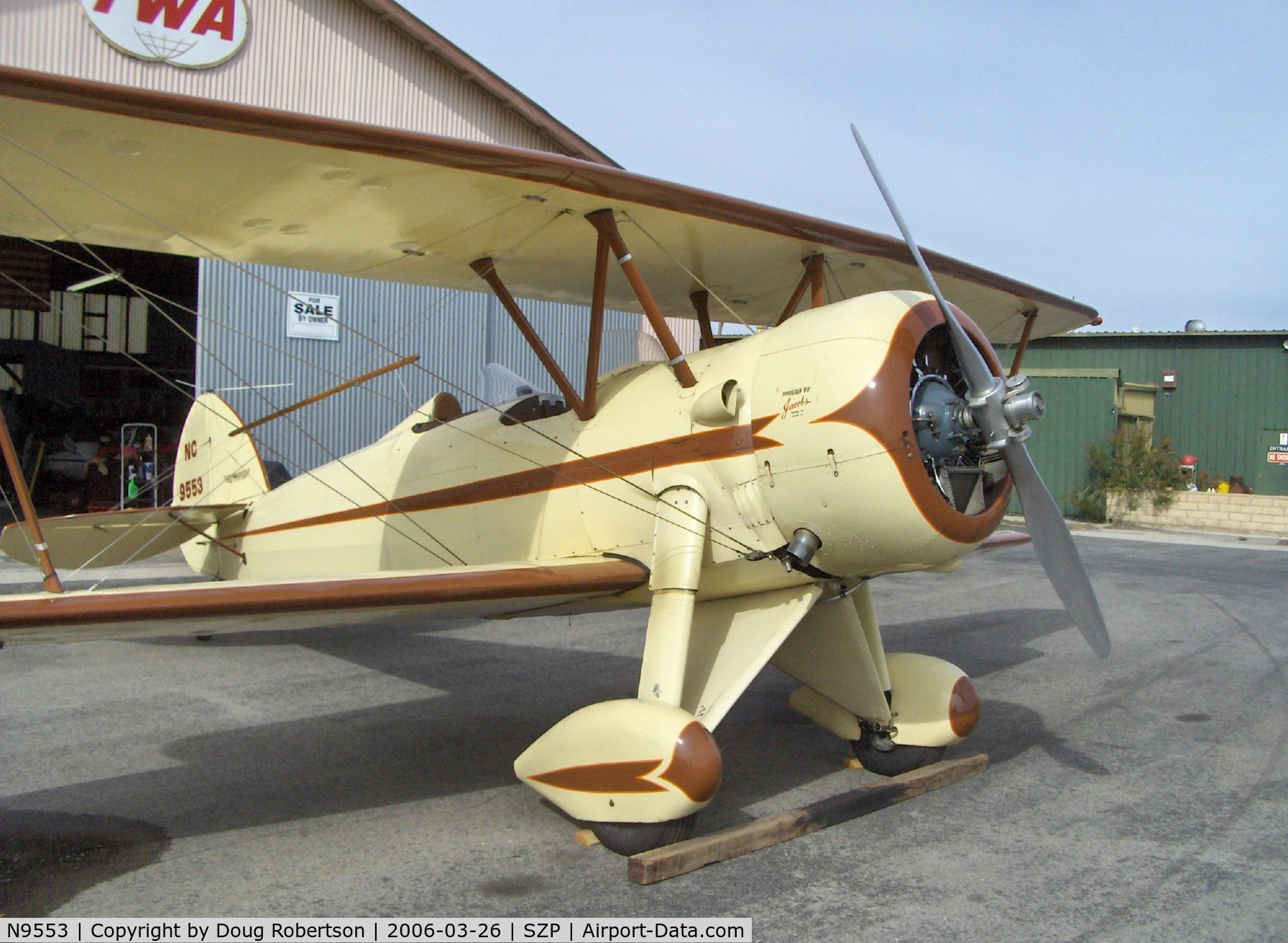 N9553, 1929 Waco ATO TAPERWING C/N A-44, NuWaco ATO TAPERWING semi-replica, Jacobs R755 B-2 275 Hp