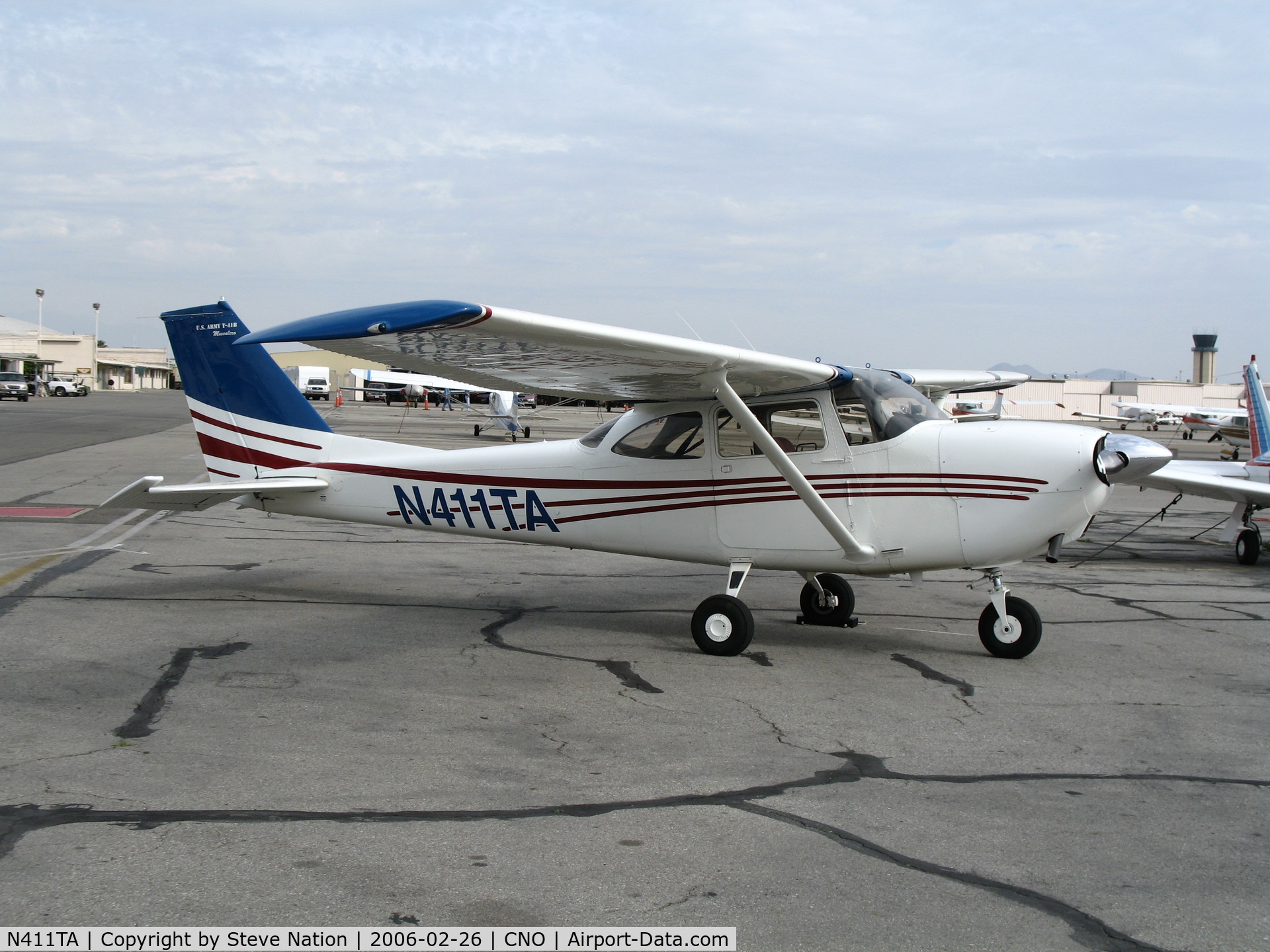 N411TA, 1968 Cessna R172E C/N R172-0196, 1968 Cessna 172RE with T-41A titles @ Chino Municipal Airport, CA