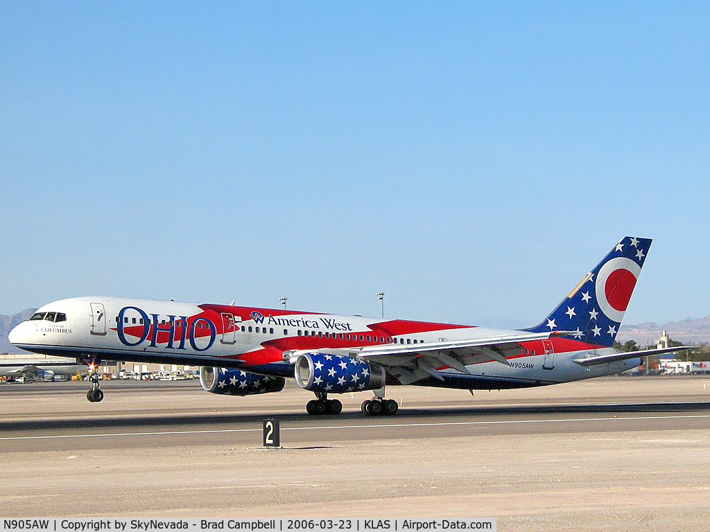 N905AW, 1986 Boeing 757-2S7 C/N 23567, America West Airlines - 'Ohio' / Boeing 757-2S7 / Cool...something different!