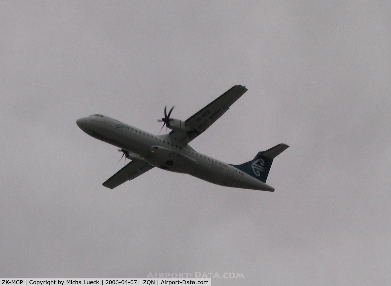 ZK-MCP, 2000 ATR 72-212A C/N 630, ATR 72-500 of Mount Cook Airlines (Air New Zealand Link) climbing out of Queenstown