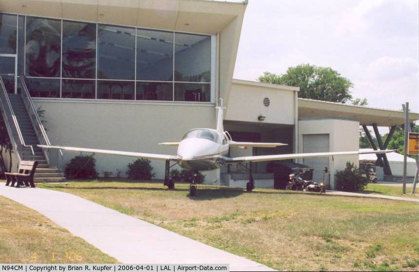 N94CM, 1993 Cirrus VK-30 C/N 9105, at Florida Air Museum headon