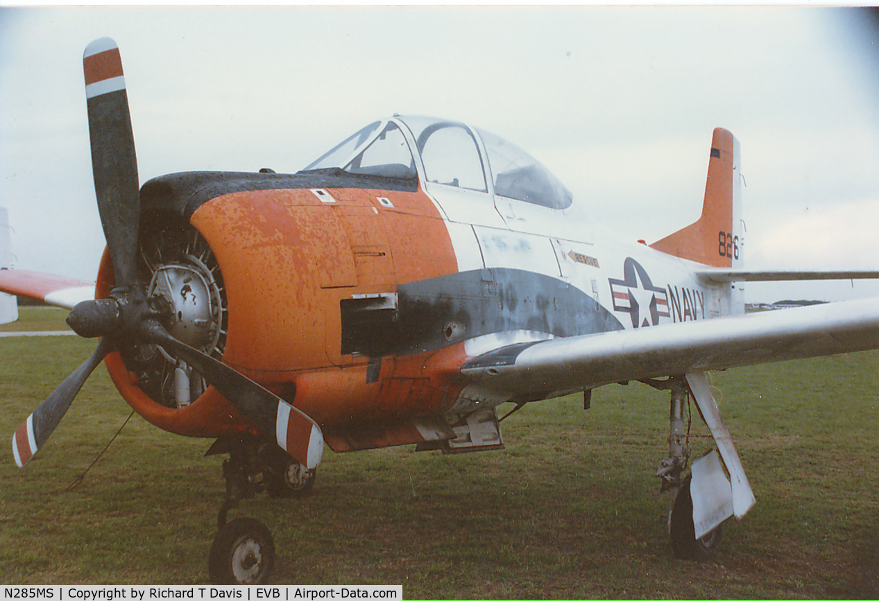 N285MS, 1950 North American T-28B Trojan C/N 200-287 (138216), There was at least a half dozen Trojans at New Smyrna Beach Municipal Airport back in the mid 1980's