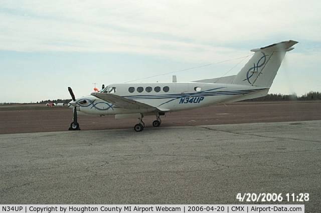 N34UP, 1975 Beech C-12C Huron C/N BC-006, Webcam pic of N34UP