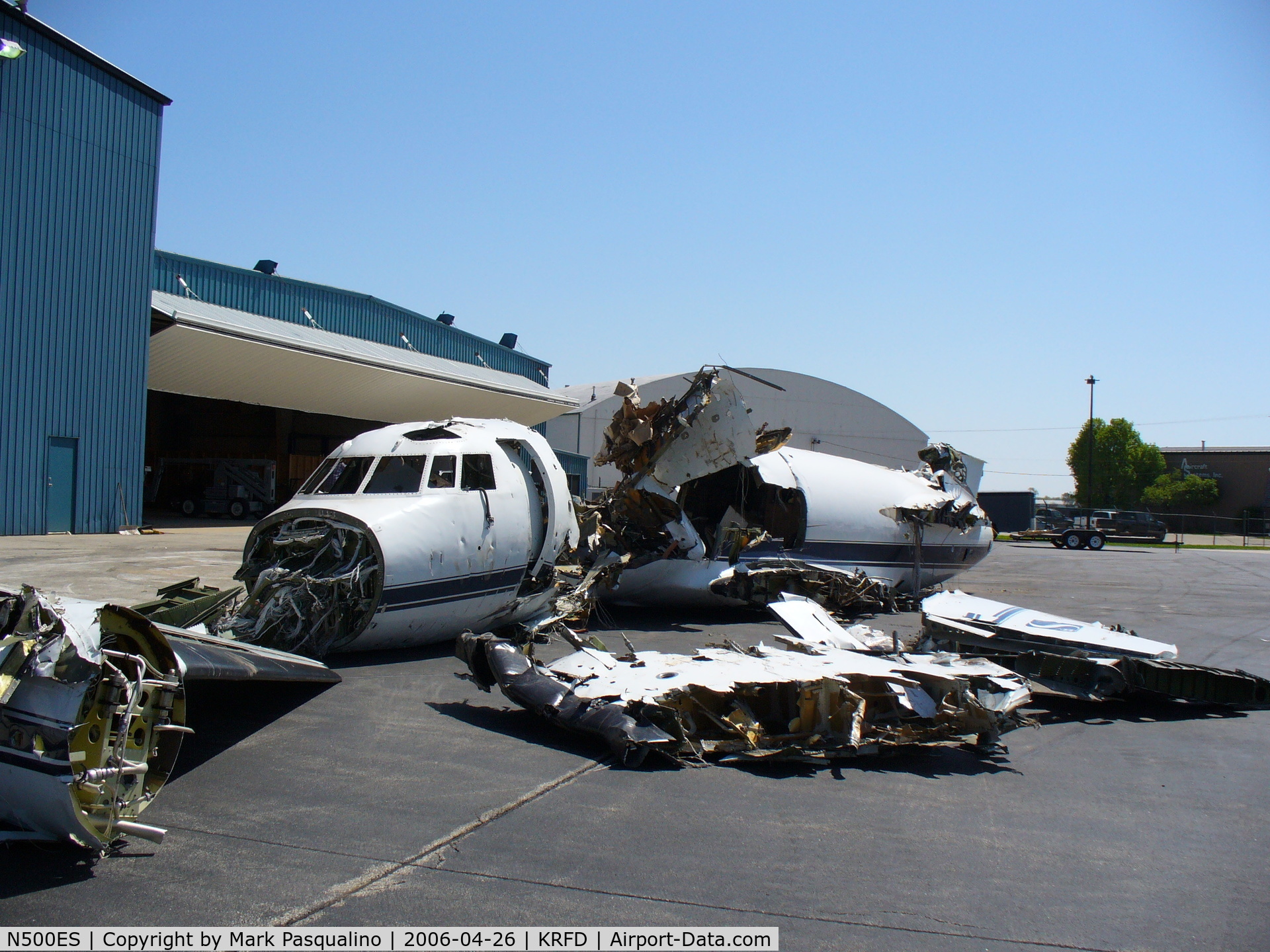 N500ES, 1966 Lockheed L-1329 Jetstar 731 C/N 5075, Jetstar  cut up at KRFD