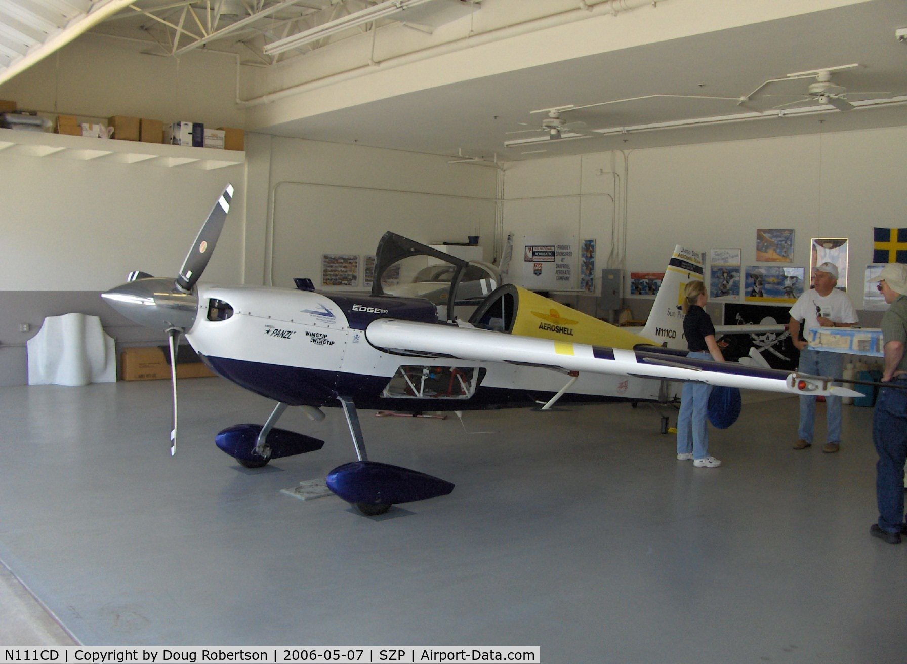N111CD, 1999 Zivko Edge 540 C/N 0026, 1999 Zivco EDGE 540, Lycoming AEIO-540 330 Hp, in Vicki's hangar, Vicki Cruse-President International Aerobatic Club