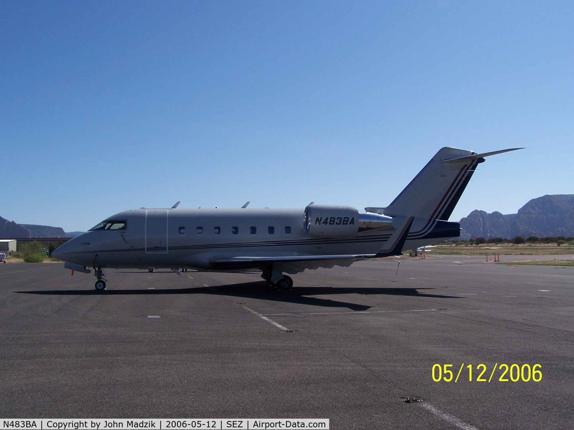 N483BA, 2001 Bombardier Challenger 604 (CL-600-2B16) C/N 5483, Sedona Airport