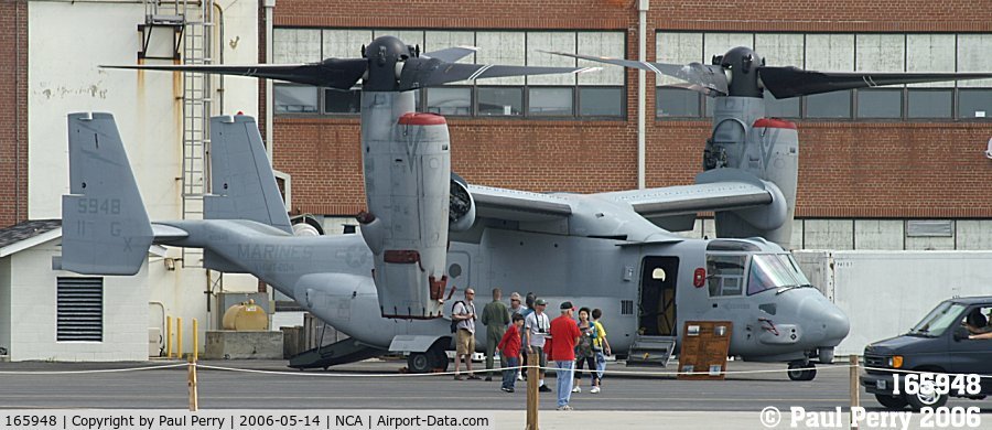 165948, Bell-Boeing MV-22B Osprey C/N D0049, New River MCAS, home of the Osprey.  This one from the operational sqdn, VMMT-204