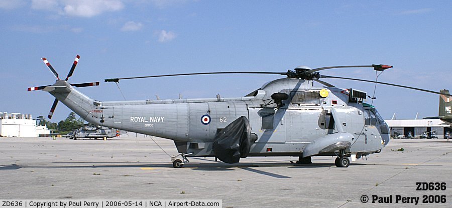 ZD636, 1985 Westland Sea King ASaC.7 C/N WA945, Here is a clear view of her radome on the starboard side, the tool of her trade.