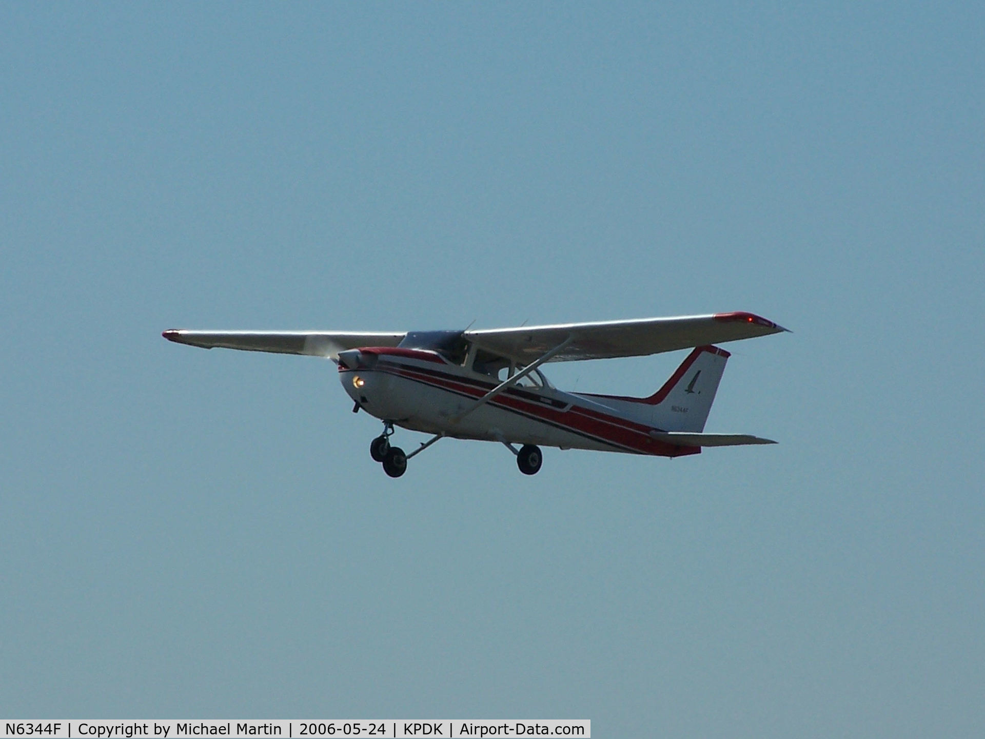 N6344F, 1979 Cessna 172N C/N 17273197, Over flying PDK