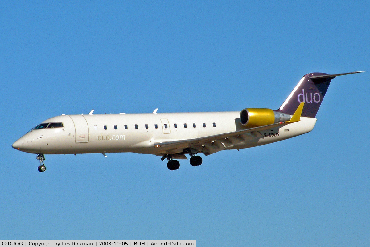 G-DUOG, 1998 Canadair CRJ-200LR (CL-600-2B19) C/N 7247, Bombardier CRJ-200LR