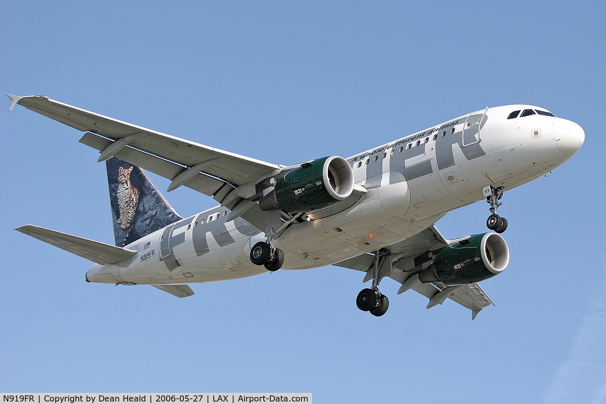 N919FR, 2003 Airbus A319-111 C/N 1980, Frontier Airlines N919FR - Ocelot 