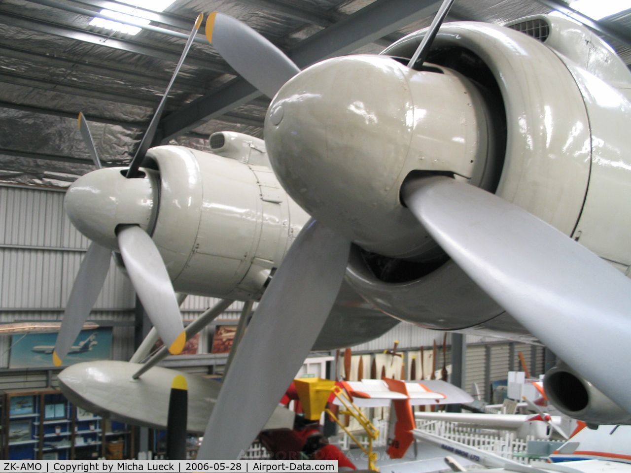 ZK-AMO, 1949 Short S45 Solent 4 C/N SH.1559, The massive engines of the world's only Solent Mark IV flying boat (Tasman Empire Airways Limited [TEAL], the predecessor of Air New Zealand). Preserved at the Museum of Transport and Technology MOTAT, Auckland, New Zealand