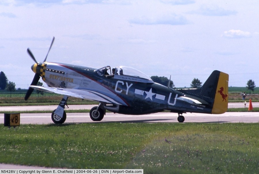 N5428V, 1944 North American P-51D Mustang C/N 122-39723, At another air show, taxiing for take-off