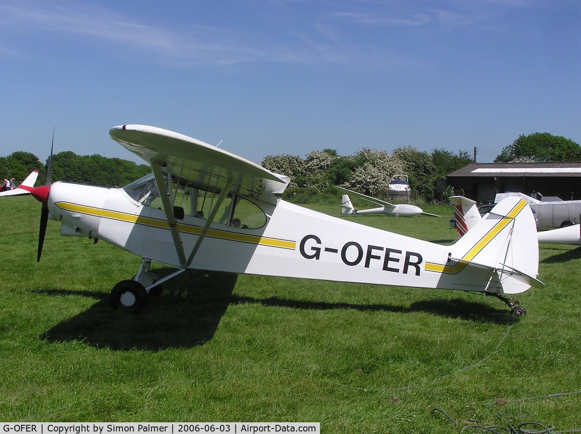 G-OFER, 1977 Piper PA-18-150 Super Cub C/N 18-7709058, Super Cub on a beautiful day at Shenington, near Banbury