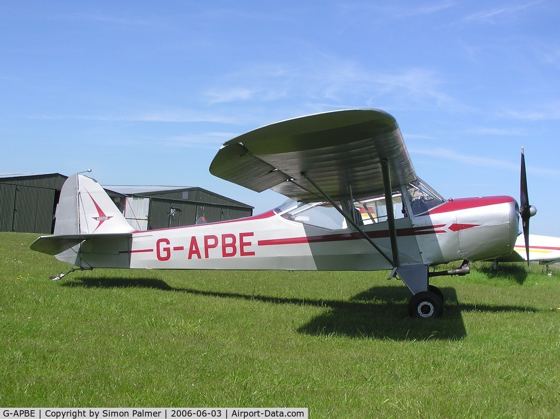 G-APBE, 1957 Auster 5A C/N 3403, Nice sunny weather view of an Auster at Hinton