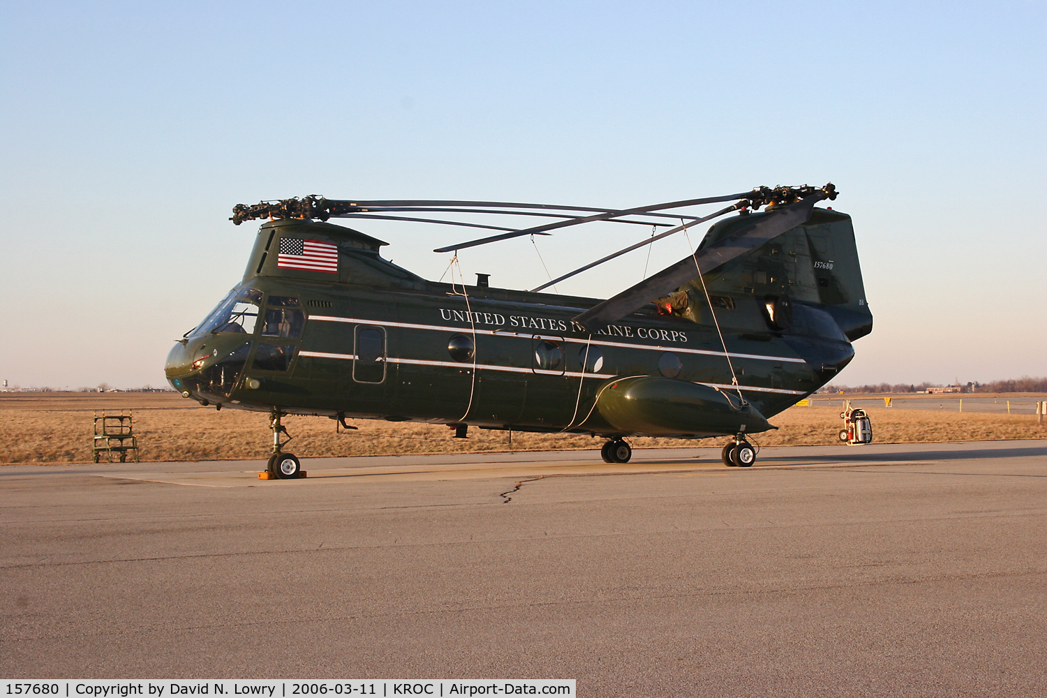 157680, Boeing Vertol CH-46F Sea Knight C/N 2579, 157680 at KROC with the Presidential fleet.