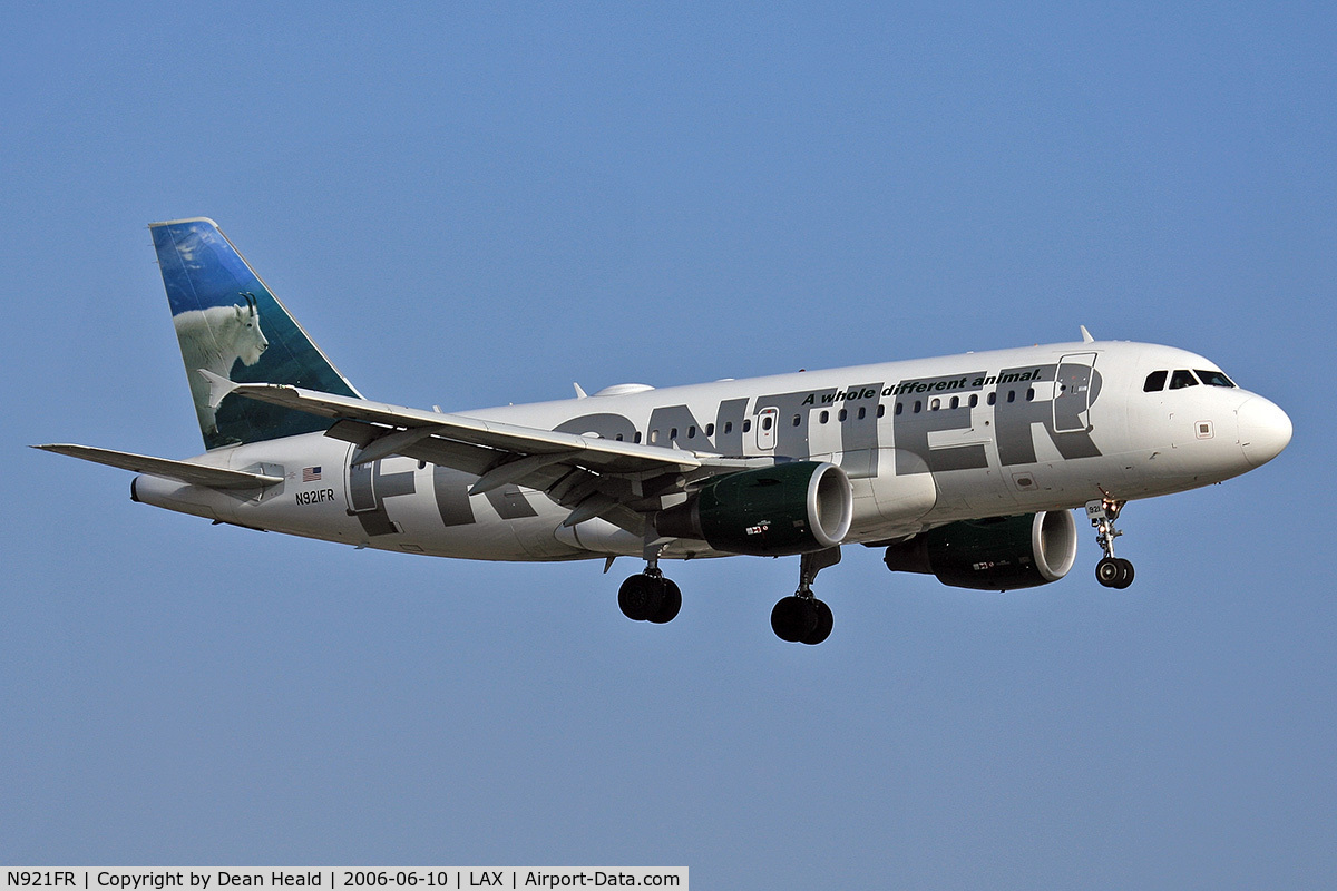 N921FR, 2003 Airbus A319-111 C/N 2010, Frontier Airlines N921FR - Mountain Goat 