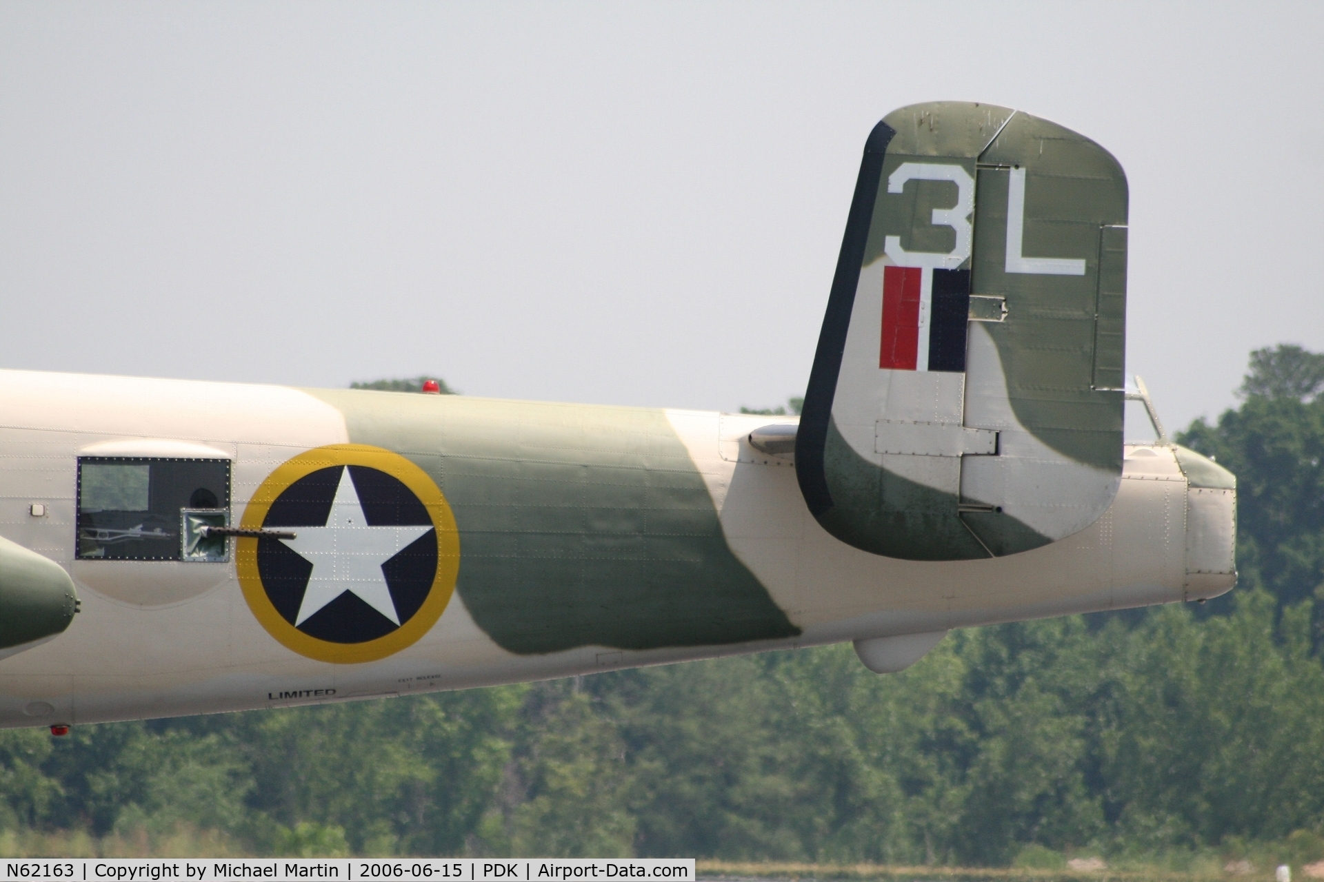 N62163, 1944 North American B-25J Mitchell Mitchell C/N 108-47451, Tail Letters