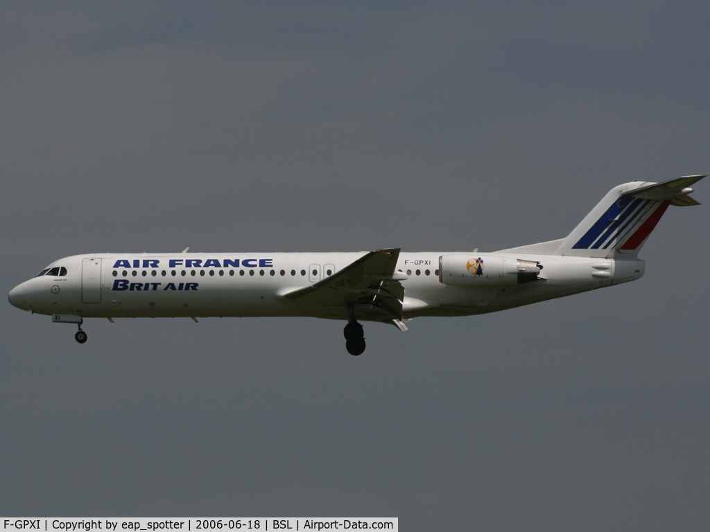 F-GPXI, 1994 Fokker 100 (F-28-0100) C/N 11503, Subcharter for Air France ex ORY as AF Hotel-Golf