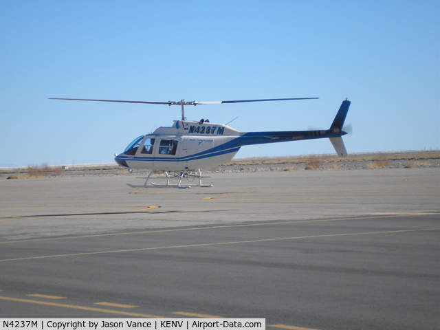 N4237M, 1989 Bell 206B C/N 4055, Landing at Wendover, Ut