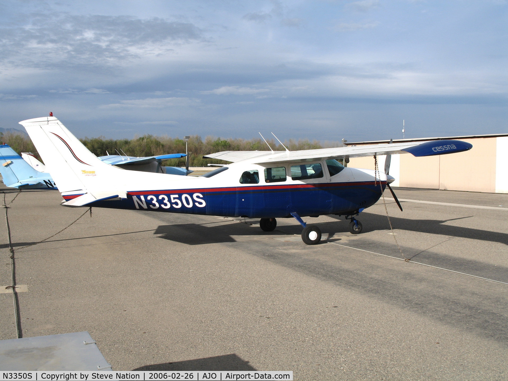 N3350S, 1969 Cessna 210J Centurion C/N 21059150, Team Precision Collision Racing (titles) 1969 Cessna 210J @ Corona Municipal Airport, CA