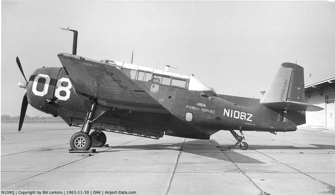 N108Q, 1956 Grumman TBM-3 Avenger C/N 91188, In an earlier life in 1963 with the USFS