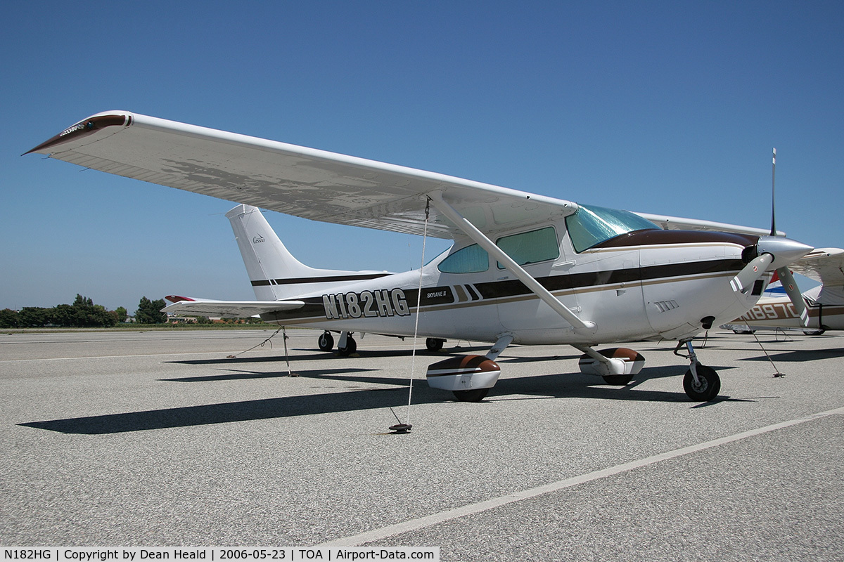 N182HG, 1979 Cessna 182Q Skylane C/N 18267094, 1979 Cessna 182Q Skylane II N182HG parked on the ramp at Torrance Municipal Airport (KTOA).