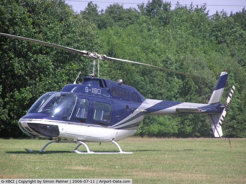 G-XBCI, 1997 Bell 206B JetRanger III C/N 4466, Bell JetRanger III visiting a hotel in Northampton