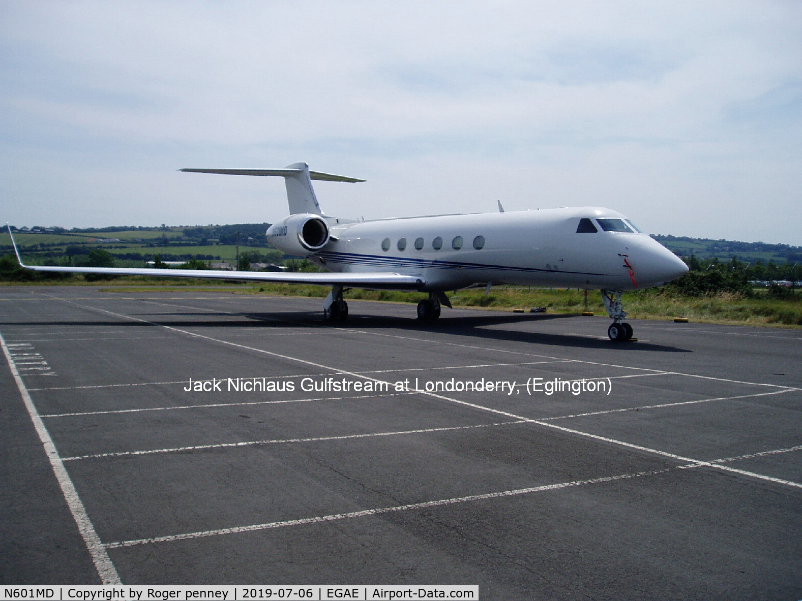 N601MD, 1998 Gulfstream Aerospace G-V C/N 538, N601MD at Londonderry, (Eglington), Northern Ireland