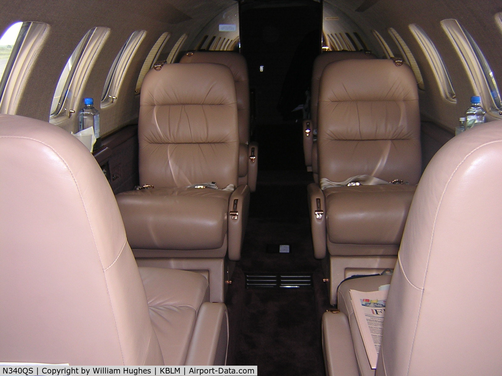 N340QS, 1999 Cessna 560 Citation Ultra C/N 560-0514, interior of jet on the way to West Palm Beach