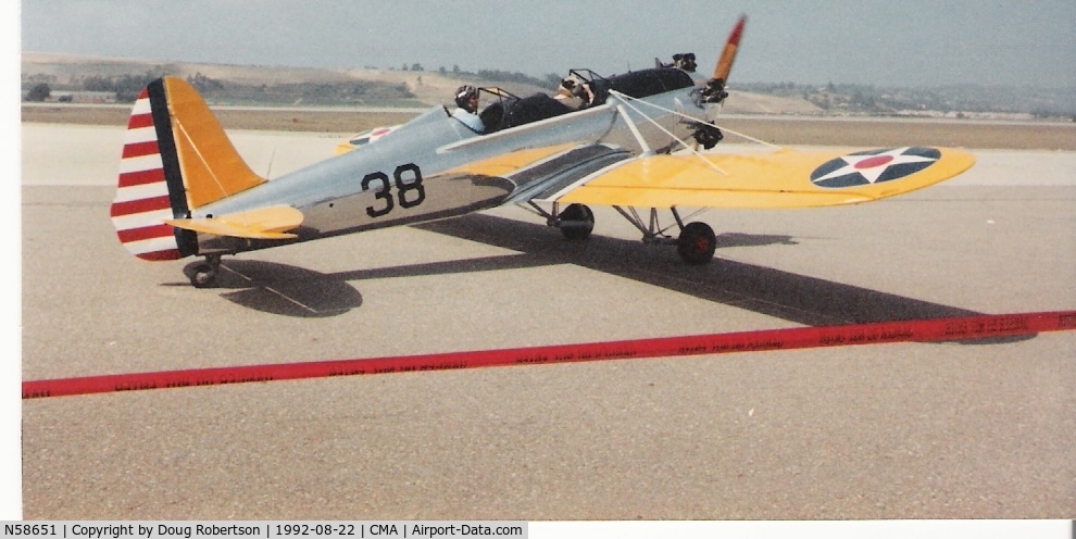 N58651, 1941 Ryan PT-22 Recruit (ST3KR) C/N 1426, 1941 Ryan Aeronautical ST-3RK as PT-22, taxi at Camarillo Airshow