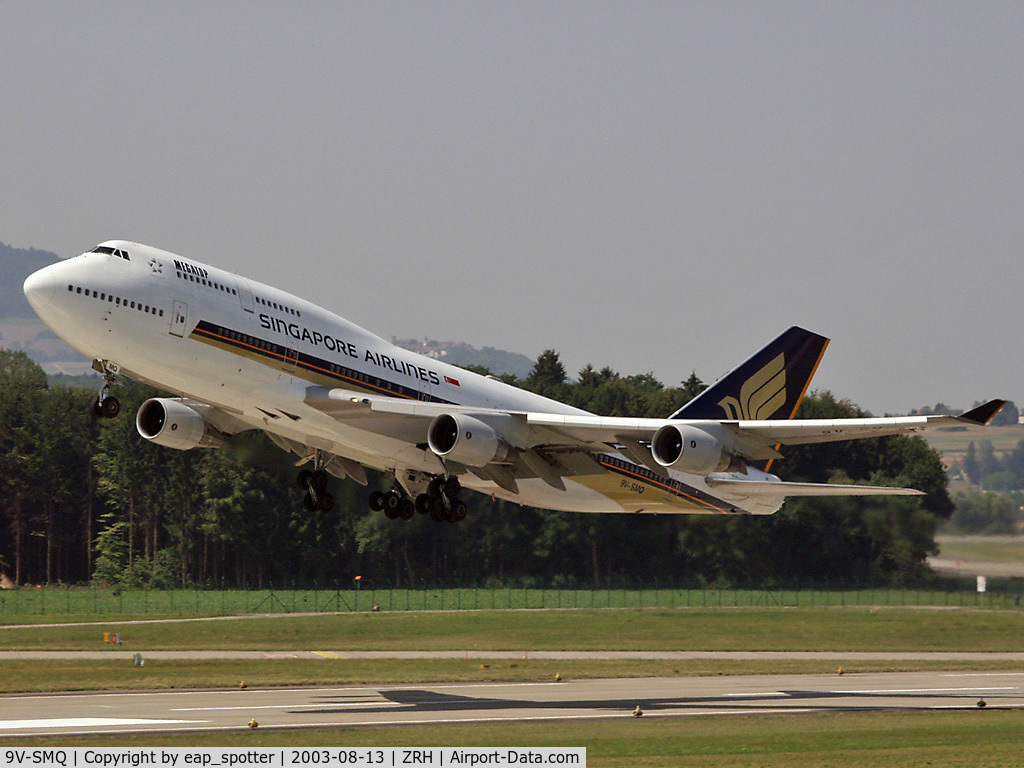 9V-SMQ, 1992 Boeing 747-412 C/N 27132, Deaprting to Singapore