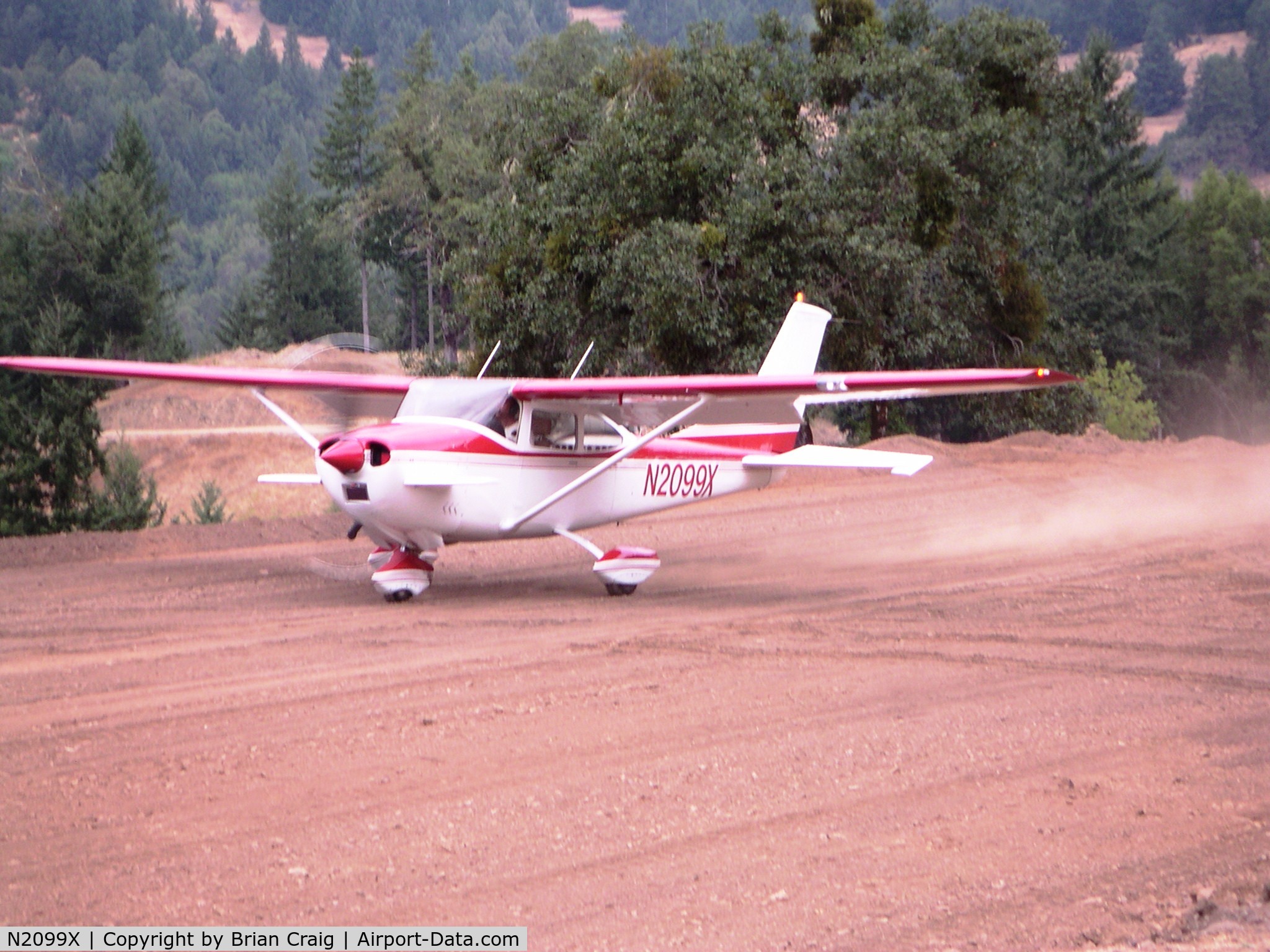 N2099X, 1965 Cessna 182H Skylane C/N 18256199, N2099X landing on Private strip in Zenia Ca
