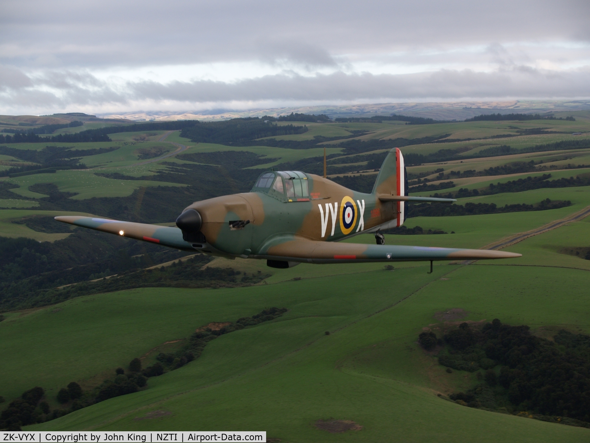 ZK-VYX, 2006 Sindlinger HH-1 Hawker Hurricane 5/8 Scale C/N 1096, Owner:- Bob Gibson Mosgiel new Zealand