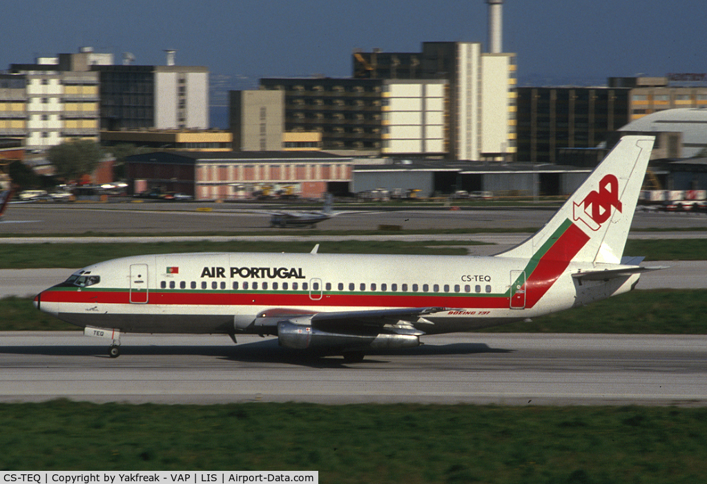 CS-TEQ, 1983 Boeing 737-282C C/N 23051, TAP Air Portugal Boeing 737-200 taking off at LIS
